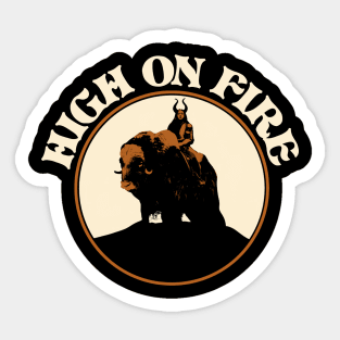 MUSK OX RIDER. Sticker